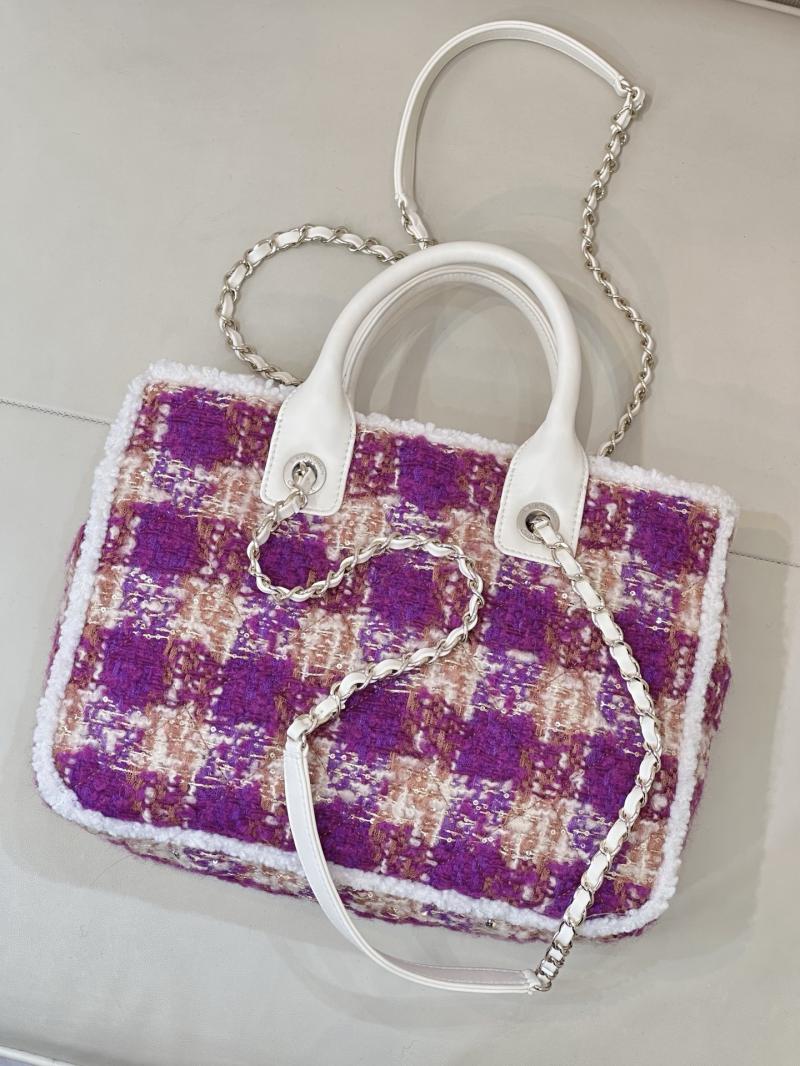 Chanel Tweed Small Tote Pink AS5688