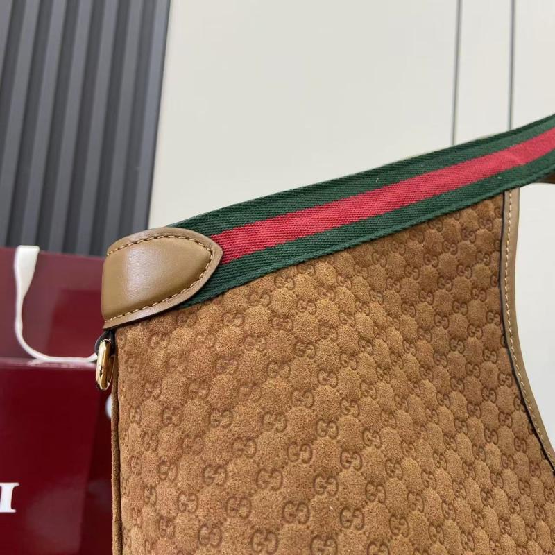 Gucci Suede Giglio Large Tote bag Brown 853971