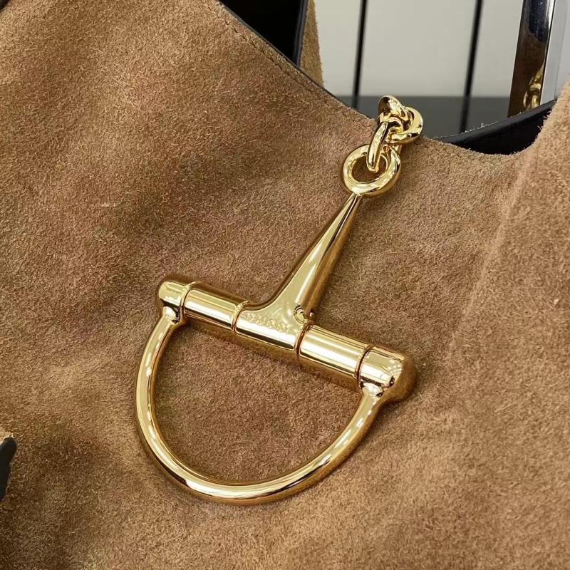 Gucci Suede Softbit maxi shoulder bag Brown ‎837466