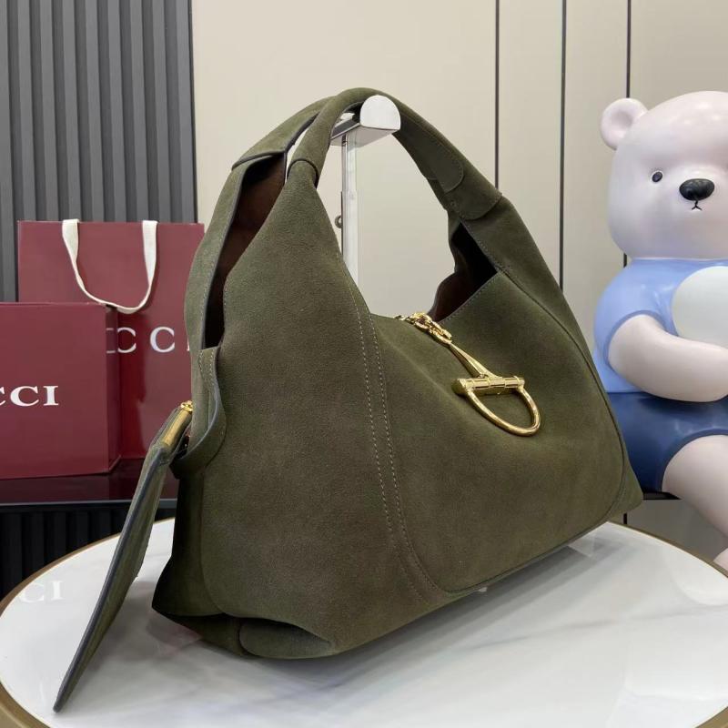 Gucci Suede Softbit maxi shoulder bag Green ‎837466