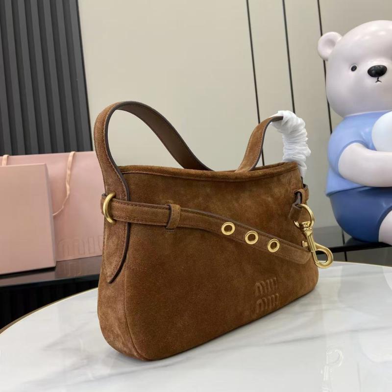 Miu Miu Aventure Suede bag Brown 5BC182