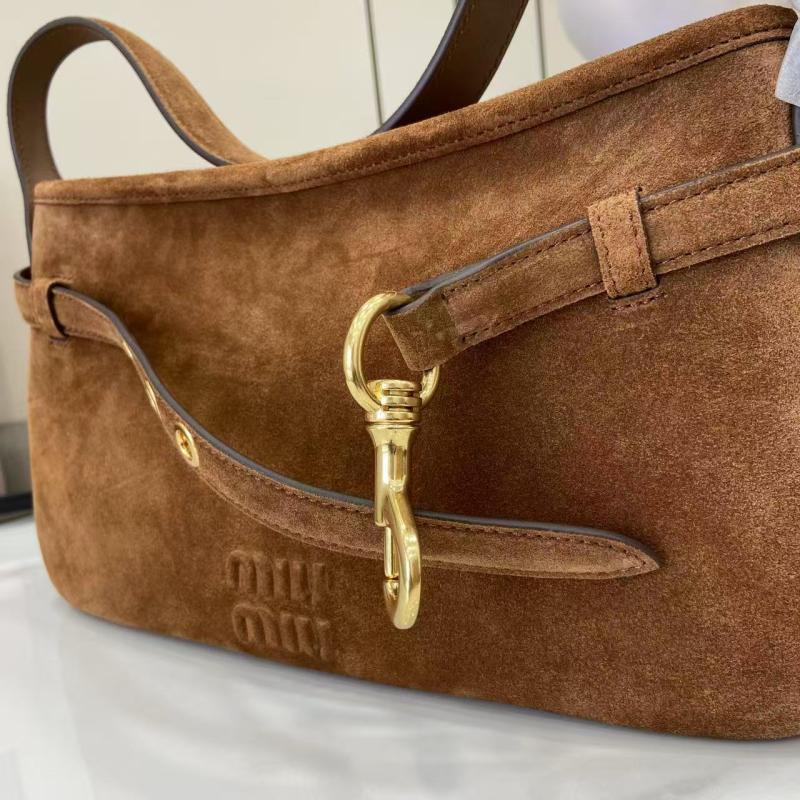 Miu Miu Aventure Suede bag Brown 5BC182