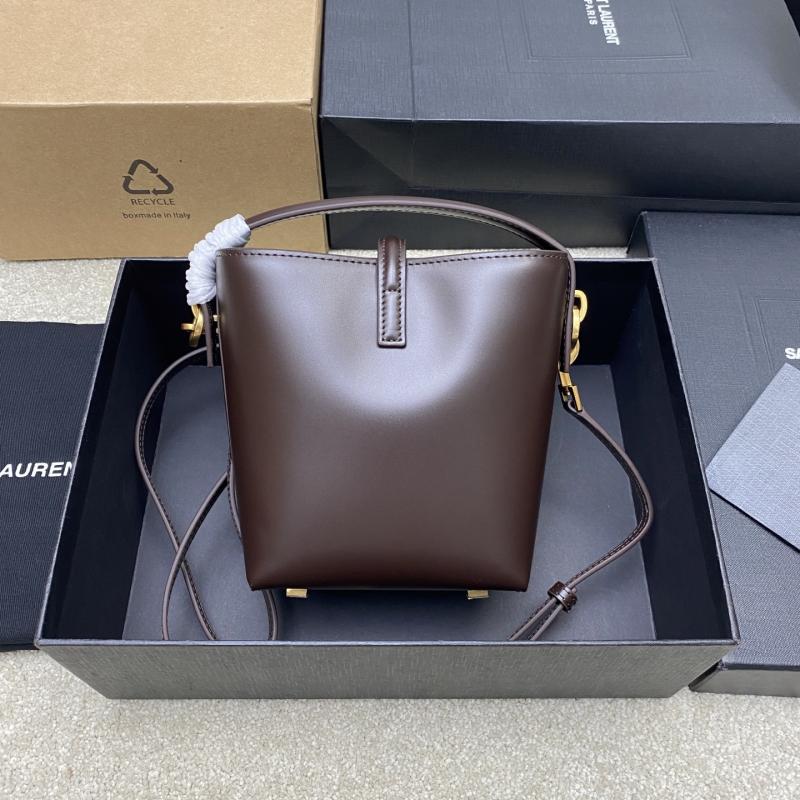 Saint Laurent LE 37 mini Bucket Bag Dark Brown 765870