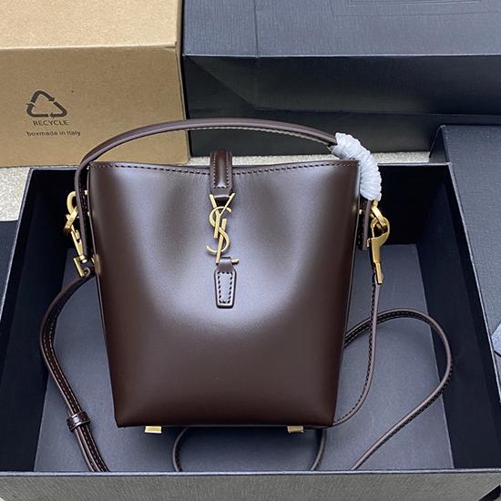 Saint Laurent LE 37 mini Bucket Bag Dark Brown 765870 Saint Laurent LE 37 mini Bucket Bag Dark Brown 765870