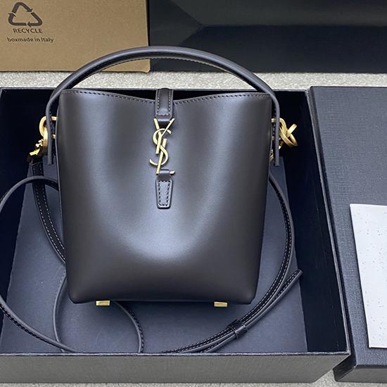 Saint Laurent LE 37 mini Bucket Bag Dark Grey 765870 Saint Laurent LE 37 mini Bucket Bag Dark Grey 765870