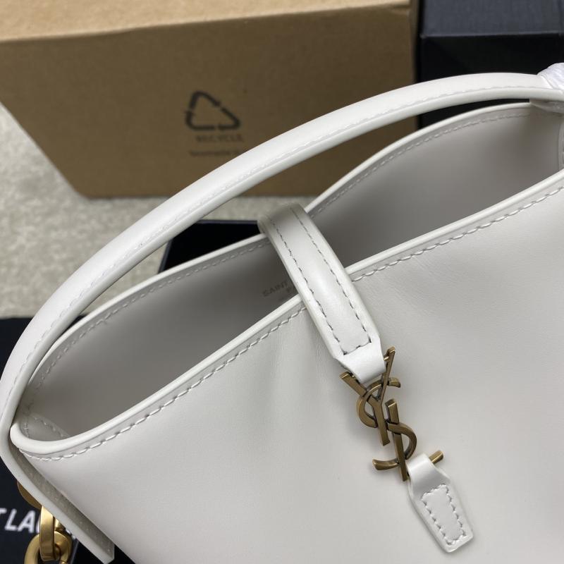 Saint Laurent LE 37 Mini Bucket Bag White 765870