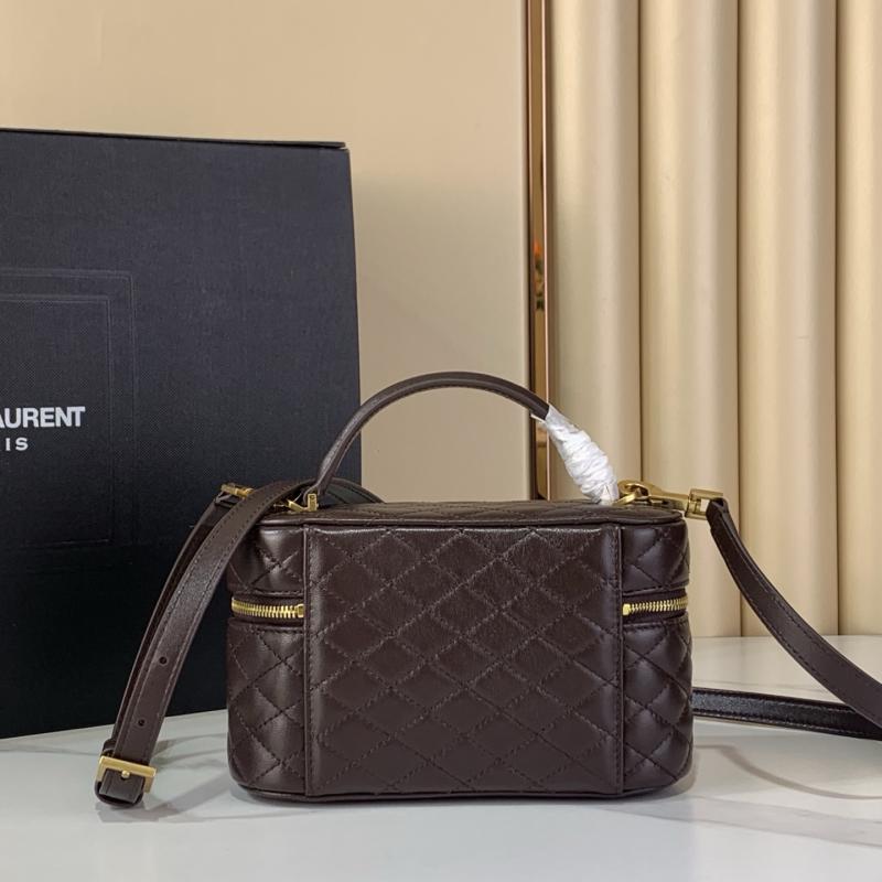 Saint Laurent Lambskin Gaby Vanity Bag Coffee 766731
