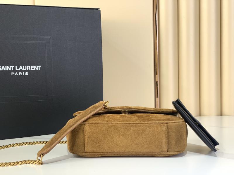 Saint Laurent Loulou Suede Mini Bag Brown 821749