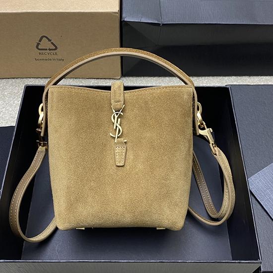 Saint Laurent mini LE 37 Suede Bucket Bag Leaf 765870 Saint Laurent mini LE 37 Suede Bucket Bag Leaf 765870