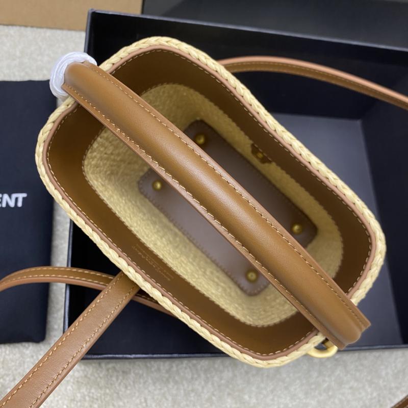 Saint Laurent mini LE 37 raffia Bucket Bag 765870