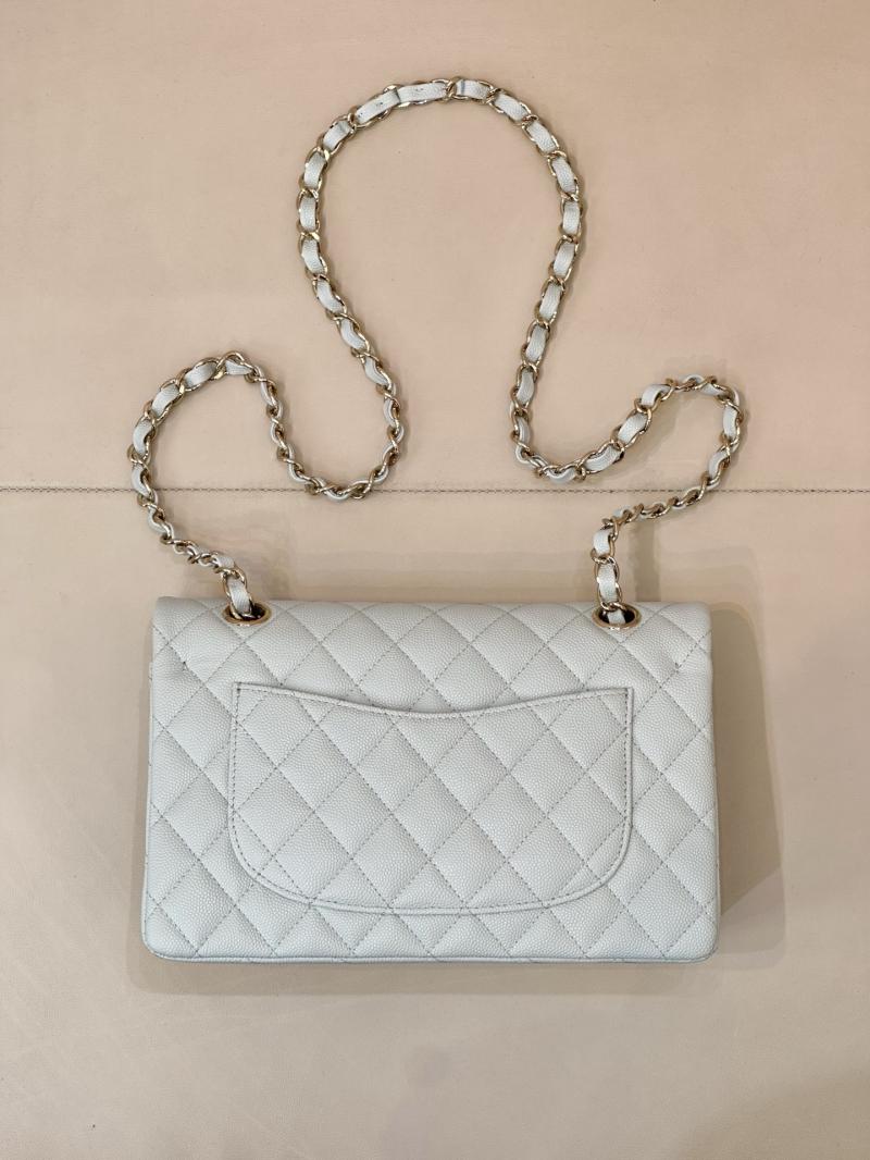 Small Chanel Grained Calfskin Flap Bag Light Blue A01117