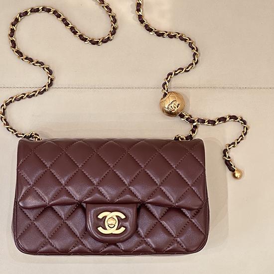 Small Chanel Lambskin Flap Bag Burgundy AS1787 Small Chanel Lambskin Flap Bag Burgundy AS1787
