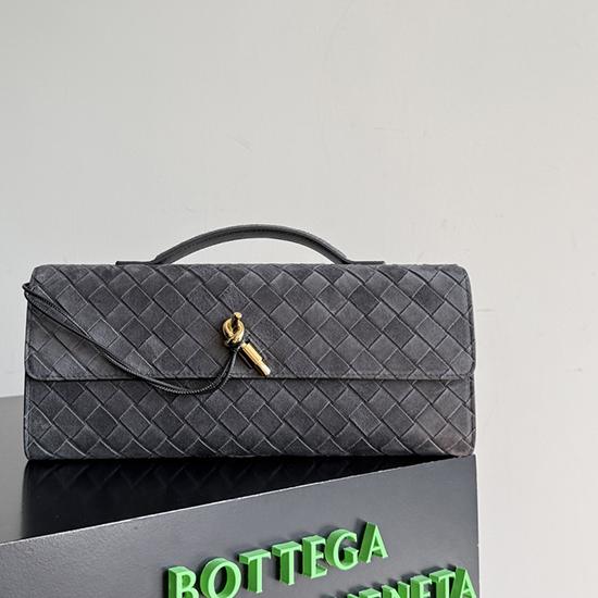 Bottega Veneta Long Andiamo Clutch Graphite 741511