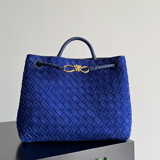 Bottega Veneta Suede Medium Andiamo Blue royal B743572