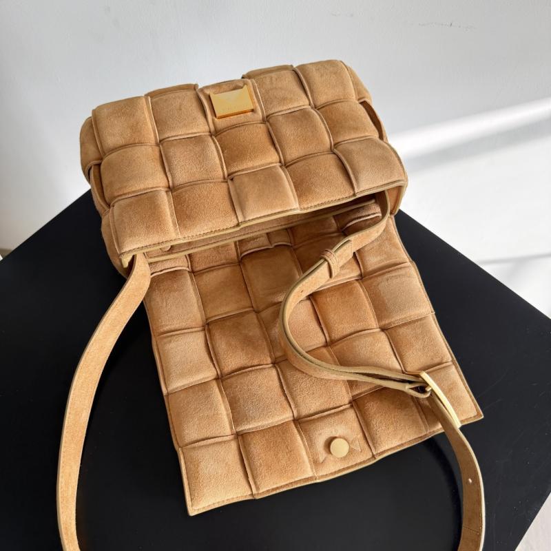 Bottega Veneta Suede Padded Cassette Amber 70026