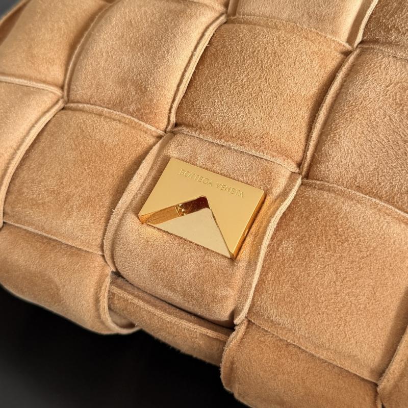 Bottega Veneta Suede Padded Cassette Amber 70026
