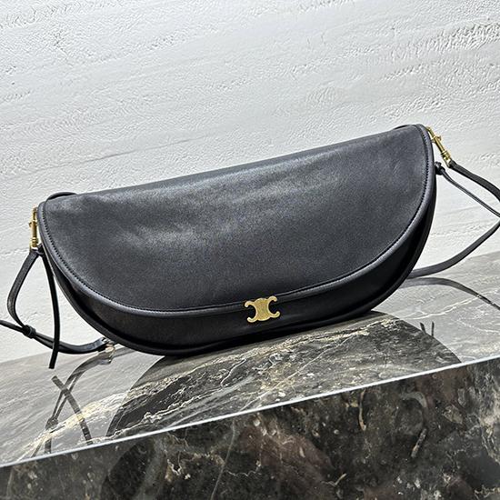Celine Halfmoon Soft Triomphe Bag Bag Black 124142