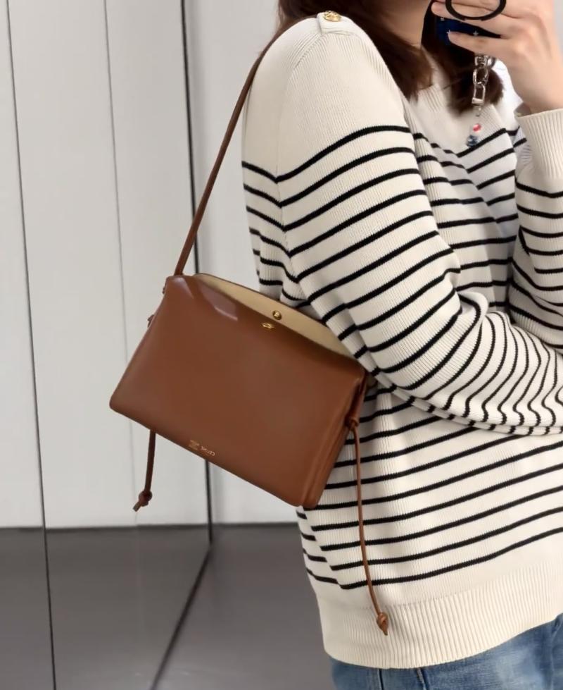 Celine Lambskin Trio Flap Tan 10P862