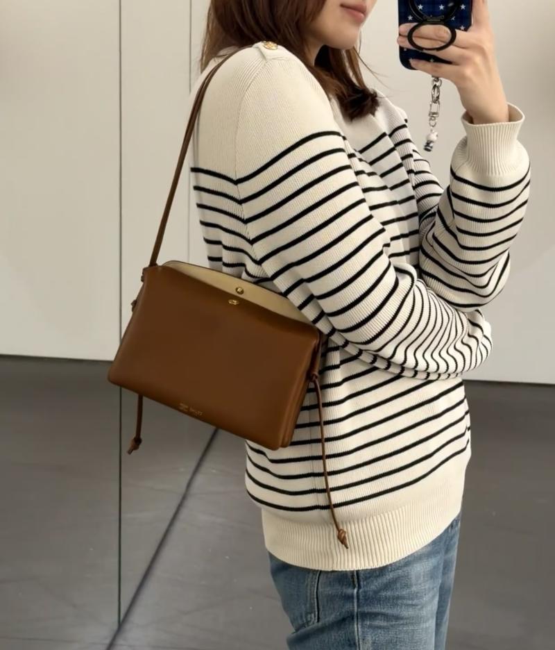 Celine Lambskin Trio Flap Tan 10P862