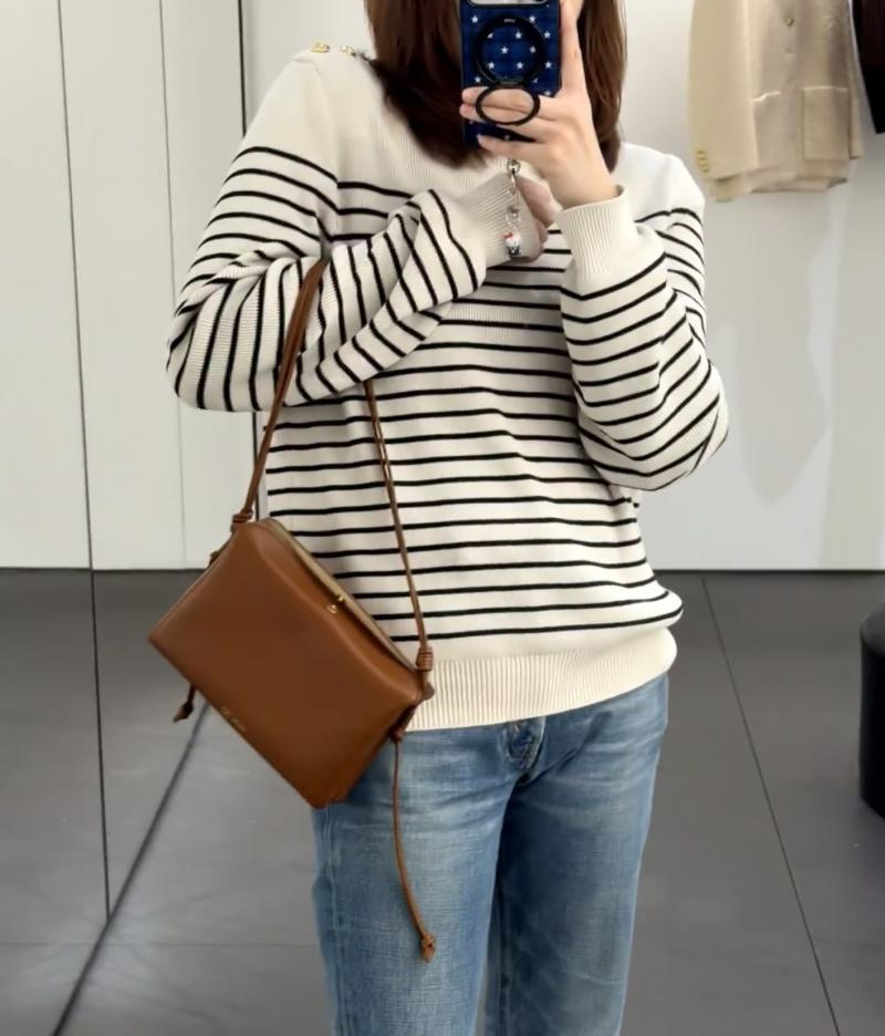 Celine Lambskin Trio Flap Tan 10P862