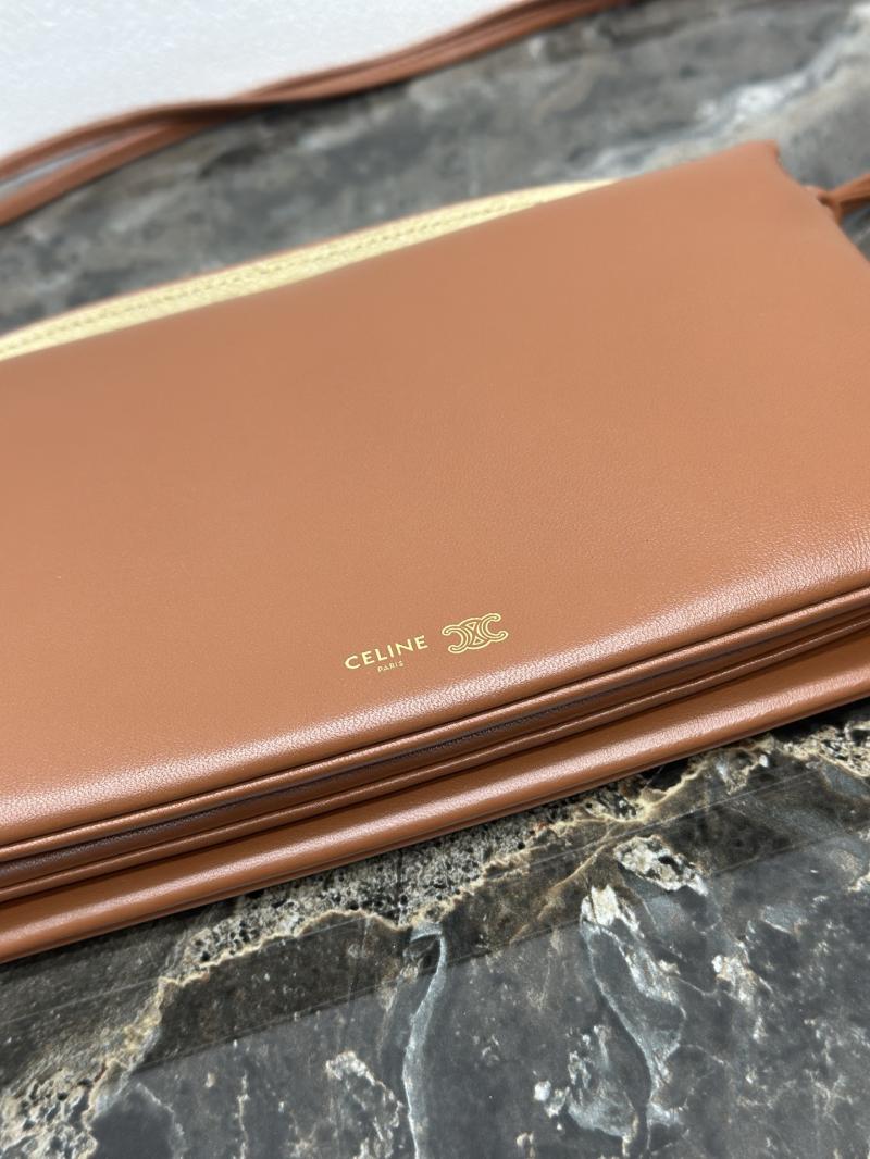 Celine Lambskin Trio Flap Tan 10P862