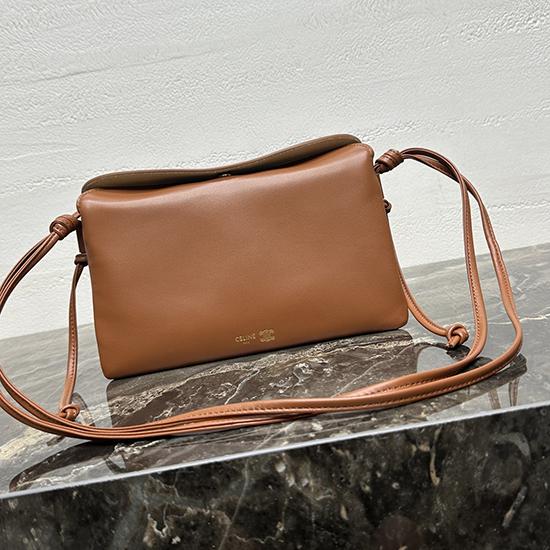 Celine Lambskin Trio Flap Tan 10P862