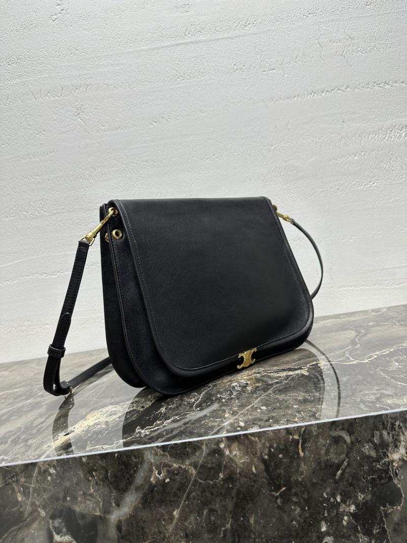 Celine Soft Triomphe Besace Black 123632