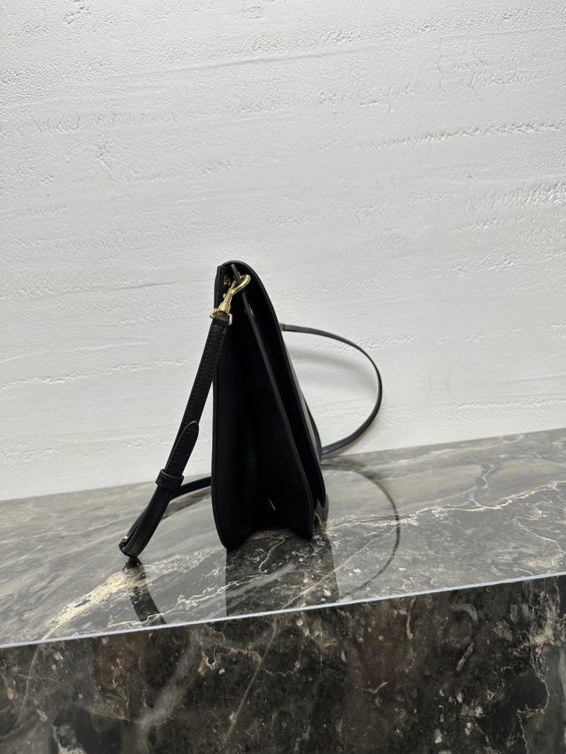 Celine Soft Triomphe Besace Black 123632