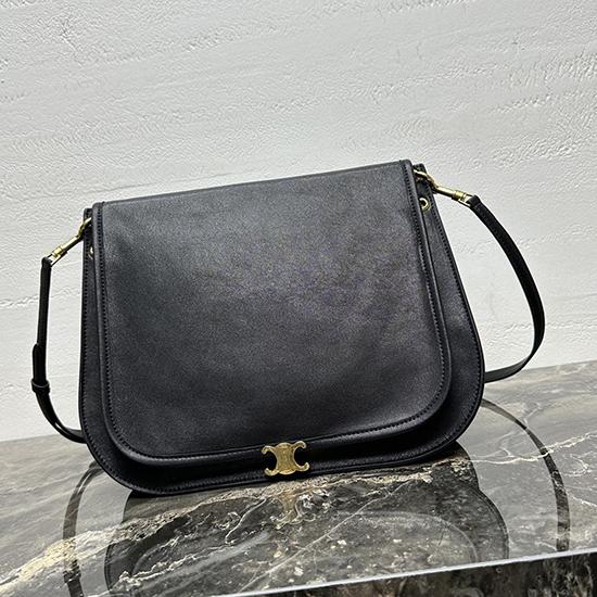Celine Soft Triomphe Besace Black 123632