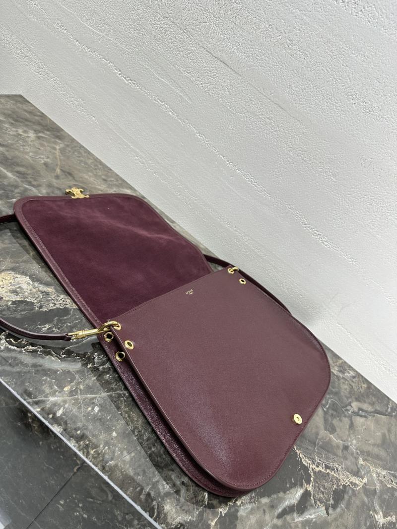 Celine Soft Triomphe Besace Syrah 123632