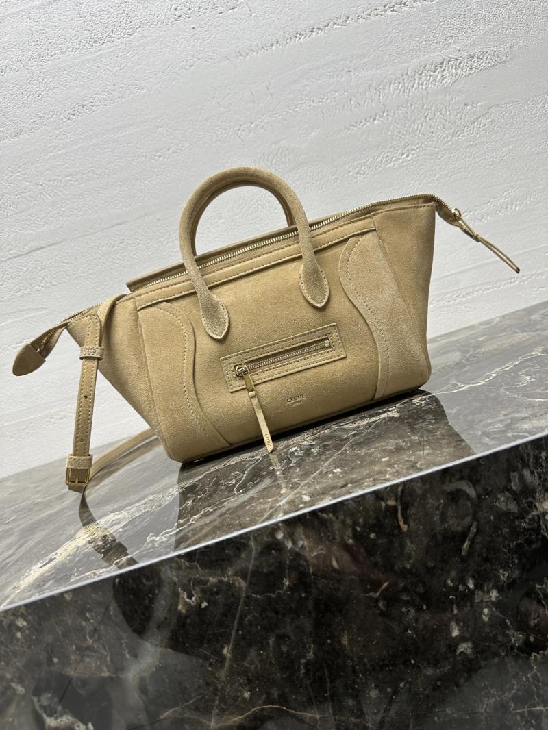 Celine Suede Small New Luggage Beige 124213