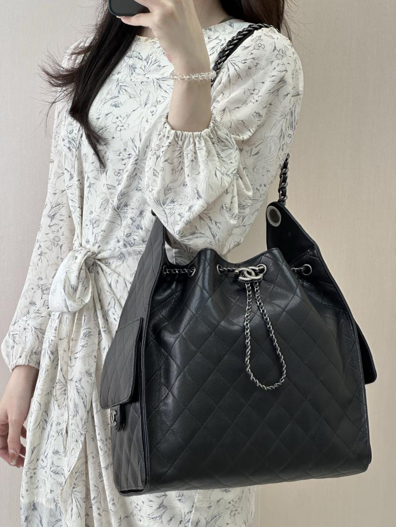 Chanel 25 Medium Handbag Black AS5311