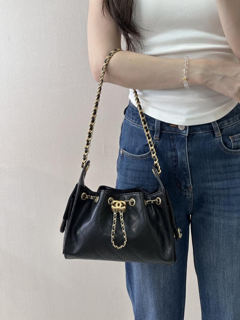 Chanel 25 Mini Handbag Black with Gold AS5631