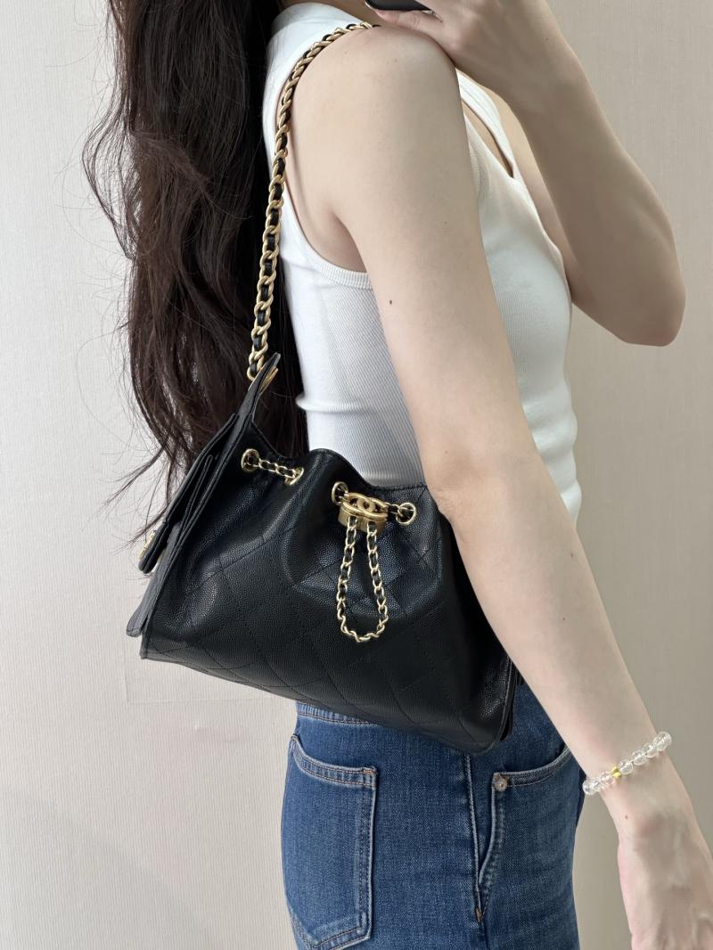 Chanel 25 Mini Handbag Black with Gold AS5631