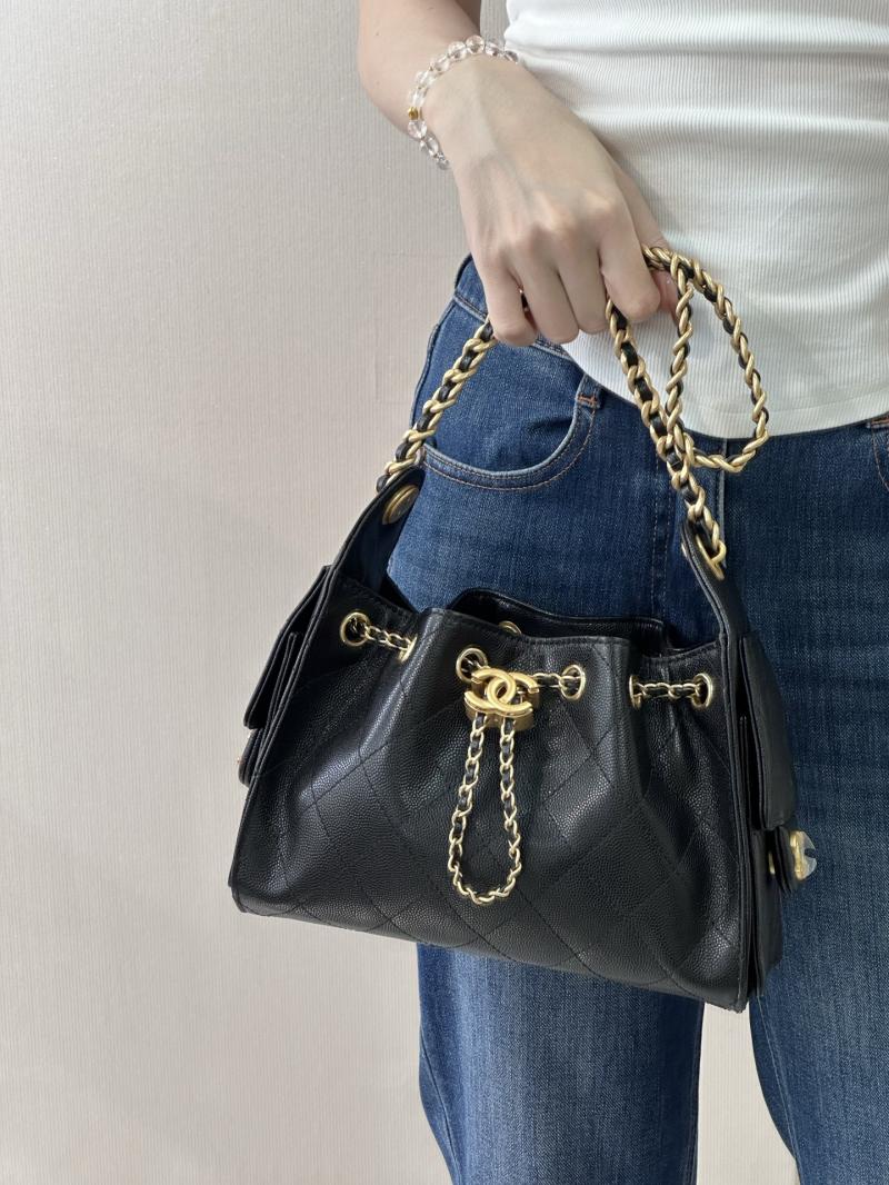 Chanel 25 Mini Handbag Black with Gold AS5631