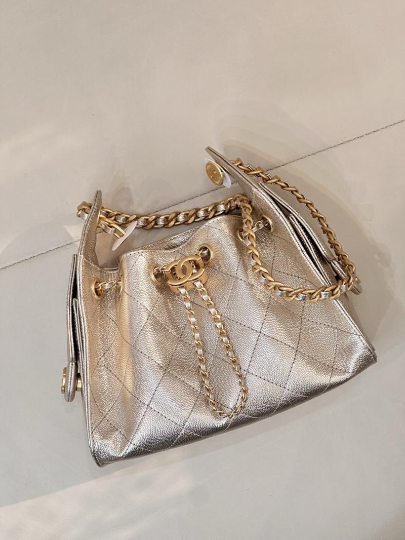 Chanel 25 Mini Handbag Champagne Gold AS5631