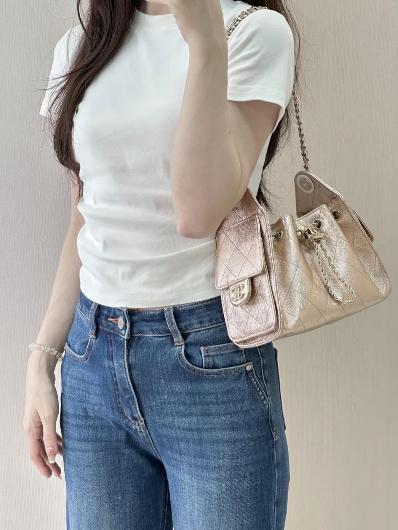 Chanel 25 Mini Handbag Rose Gold AS5631