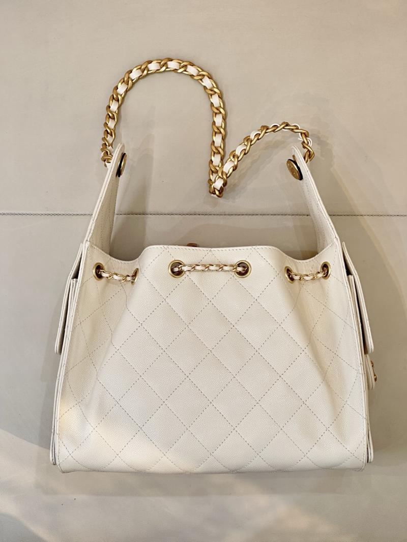 Chanel 25 Small Handbag Off-white AS5293