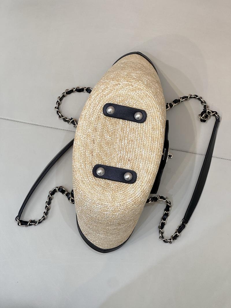 Chanel Braided Straw Small Tote AS5951