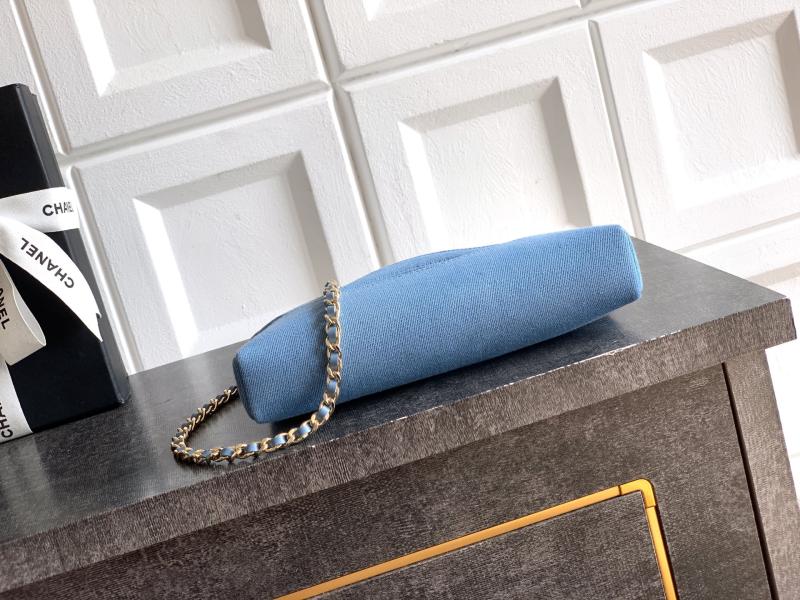 Chanel Denim Clutch Dark Blue AP3656
