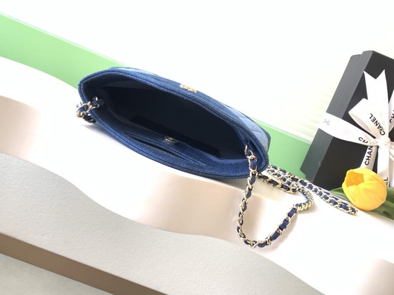 Chanel Denim Clutch Light Blue AP3656