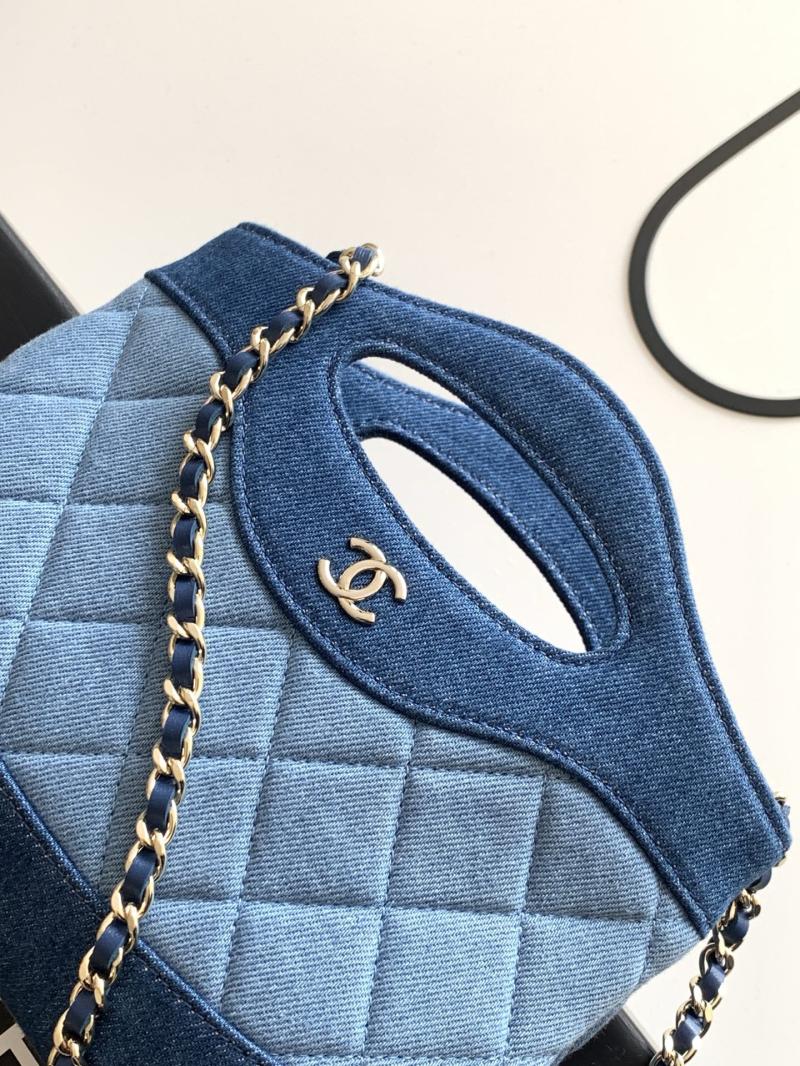 Chanel Denim Clutch Light Blue AP3656