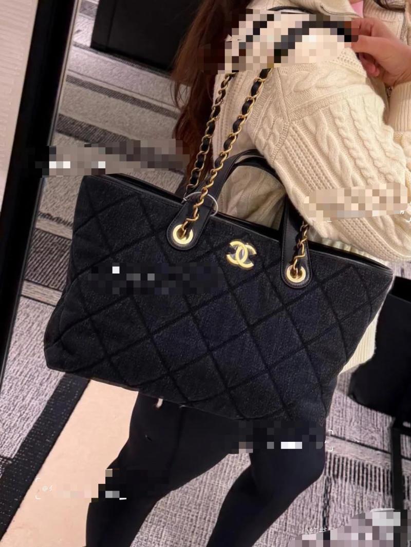 Chanel Denim Tote Bag Black AS4401