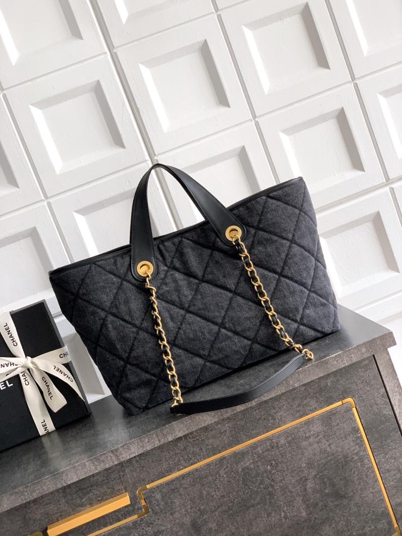 Chanel Denim Tote Bag Black AS4401