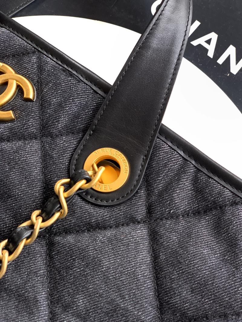 Chanel Denim Tote Bag Black AS4401