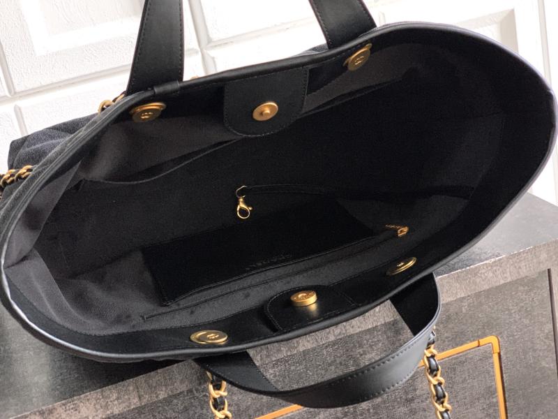 Chanel Denim Tote Bag Black AS4401