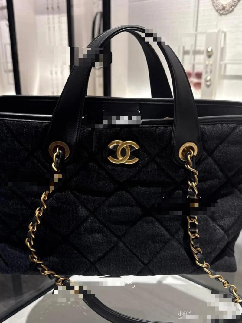 Chanel Denim Tote Bag Black AS4401