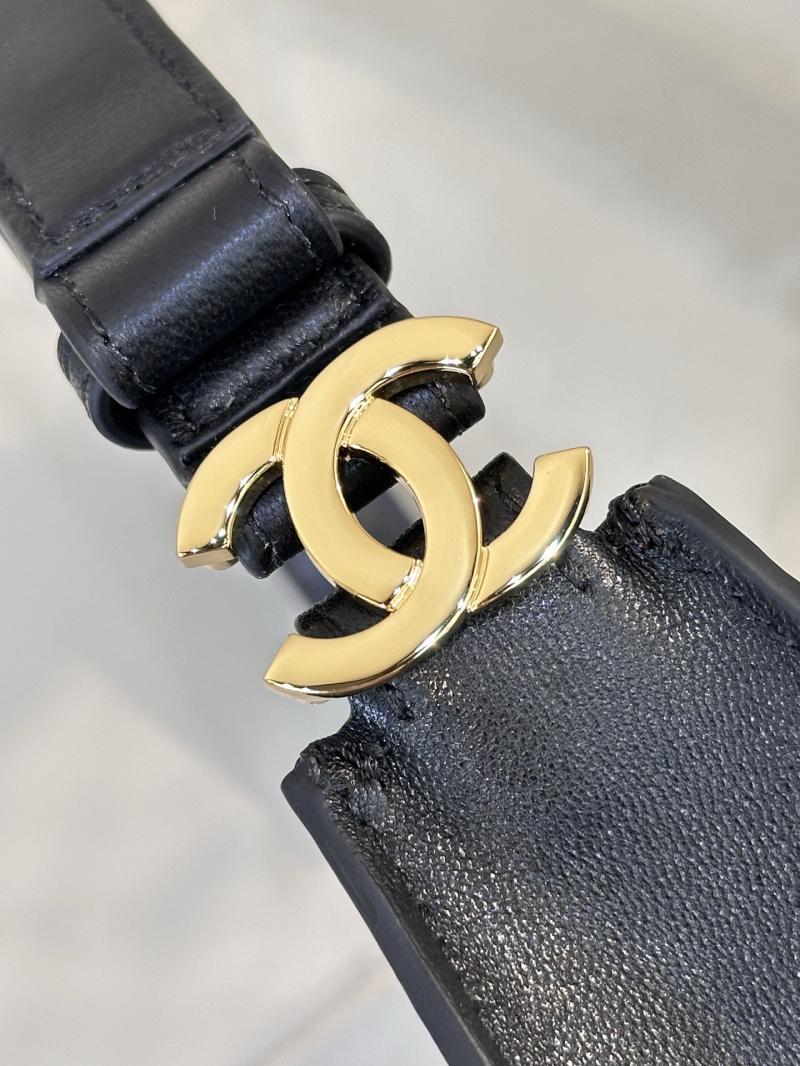 Chanel Lambskin Hobo Bag Black AS6045