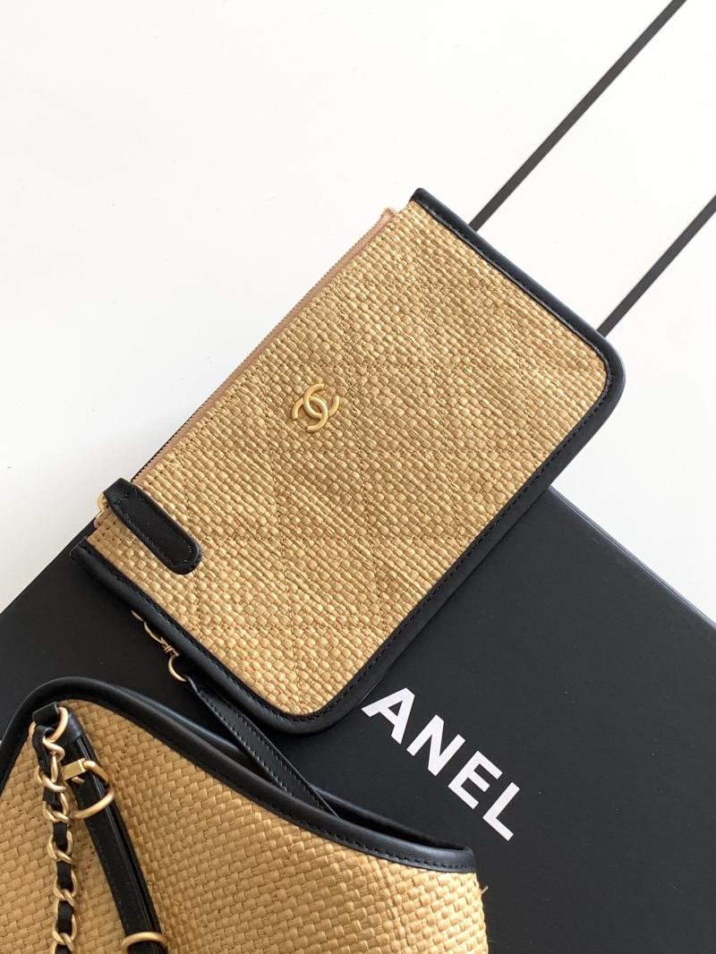 Chanel Large Raffia Shopping Bag Beige AS5466