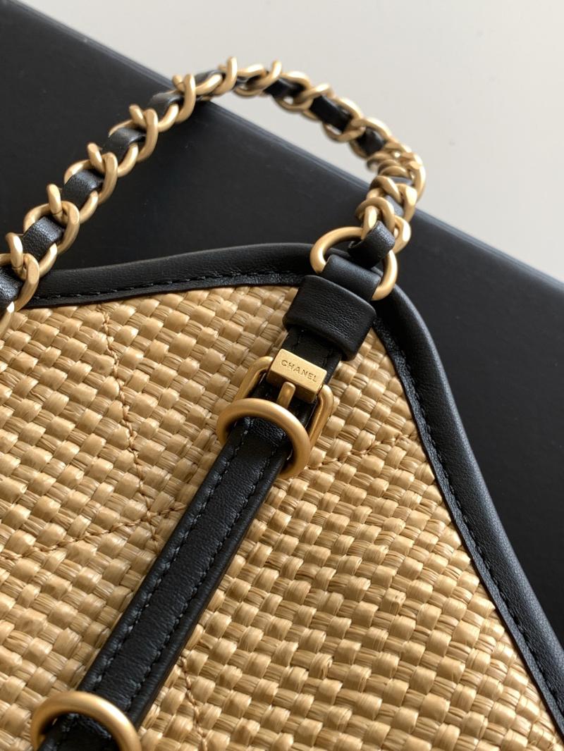 Chanel Large Raffia Shopping Bag Beige AS5466